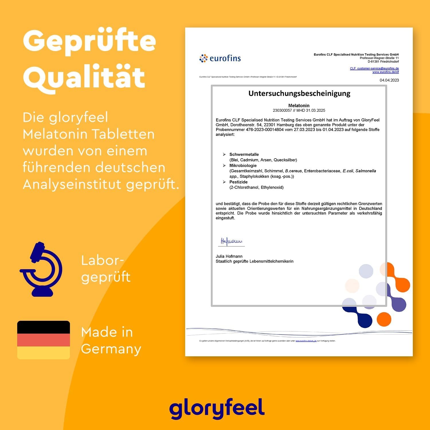 400 Tabletten melatonin hochdosiert – 0,5 mg bioaktives Melatonin – Vegan, laborgeprüft – Made in Germany