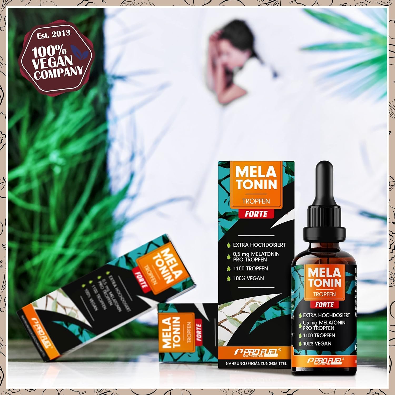 30 ml melatonin tropfen forte – 1100 Tropfen, 0,5 mg Melatonin – Vegan, laborgeprüft