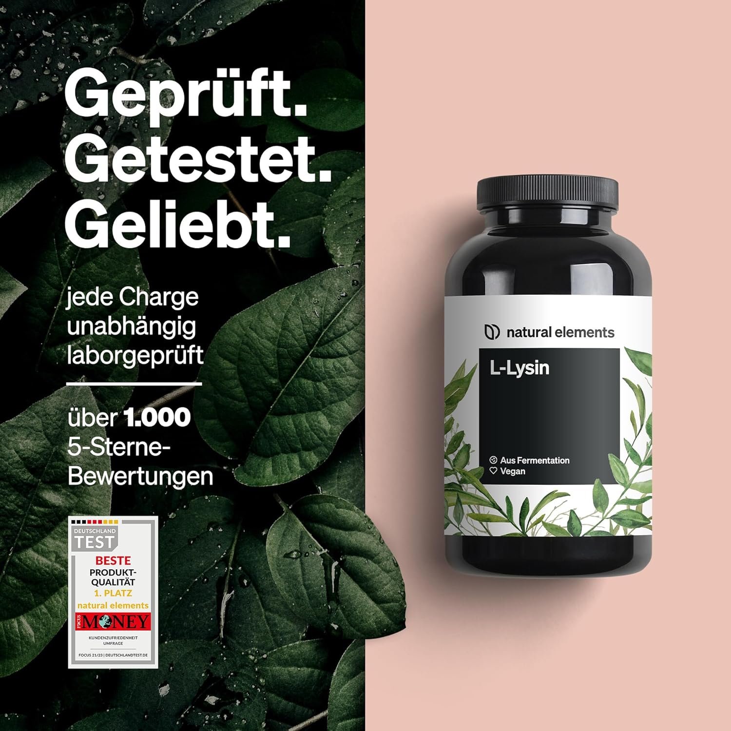 81K18wuLa8L._AC_SL1500_ 365 l-lysin kapseln – 800 mg pures L-Lysin – Vegan & Ohne Zusätze