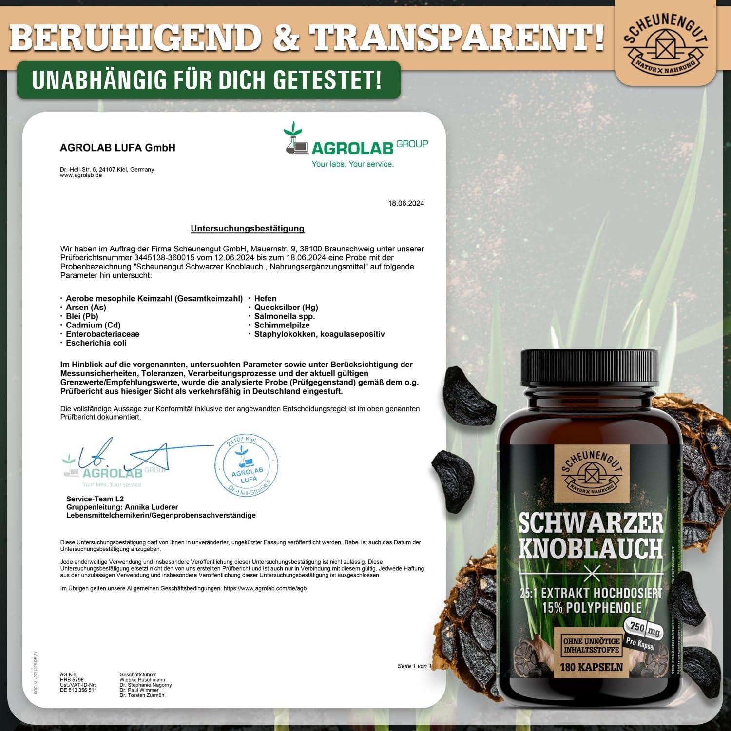 180 schwarzer knoblauch kapseln – 1500 mg Tagesdosis – 25:1 Extrakt & 15% Polyphenole – Laborgeprüft