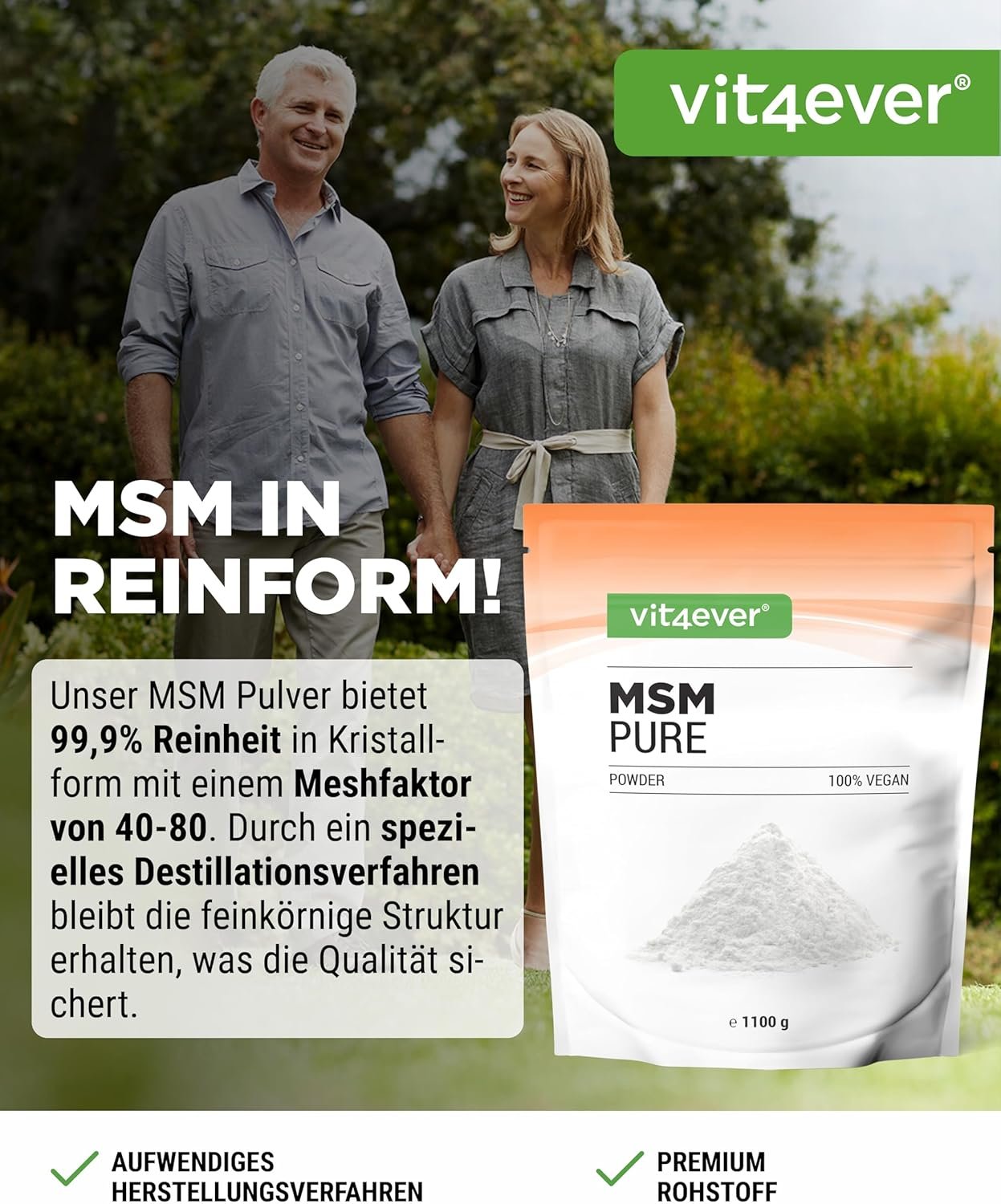 81ZK7tonEvL._AC_SL1500_ 1,1 kg msm pulver – 99,9% reines kristallines Methylsulfonylmethan – Vegan