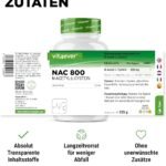 240 nac husten Kapseln – Hochdosiertes NAC 800 mg – Vegan, Laborgeprüft