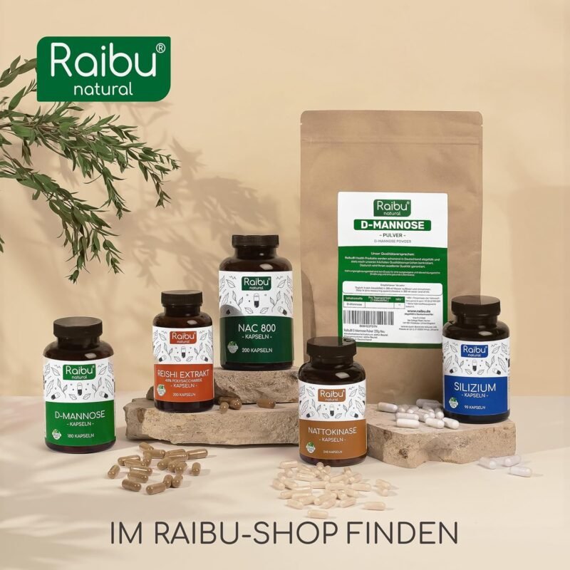 200 nac husten Kapseln 800 mg – Hochdosiert, Ohne Zusätze – Raibu