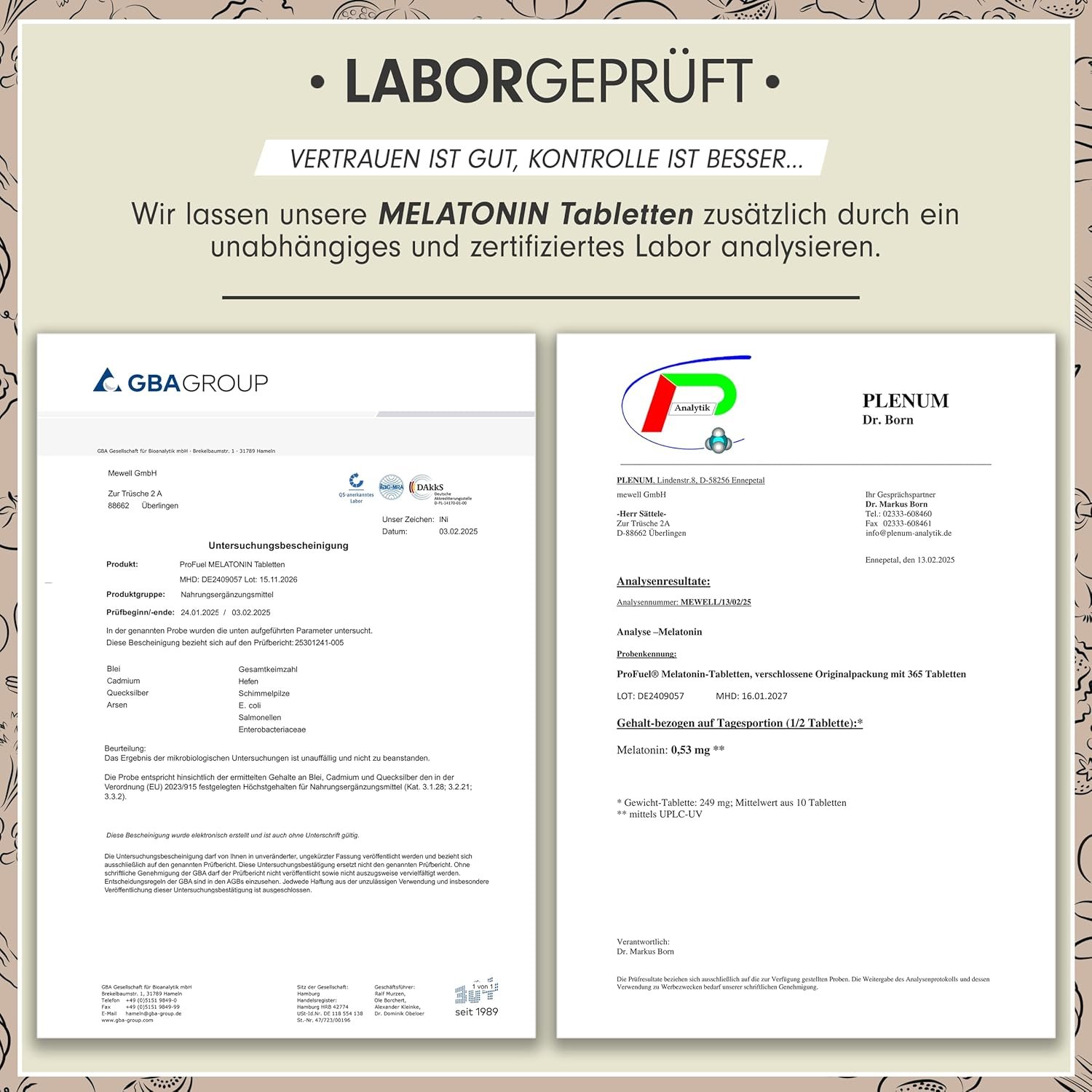 81jJWgfUOEL._AC_SL1500_ 365 Tabletten Melatonin hochdosiert 0,5 mg – Laborgeprüft, vegan – Made in Germany