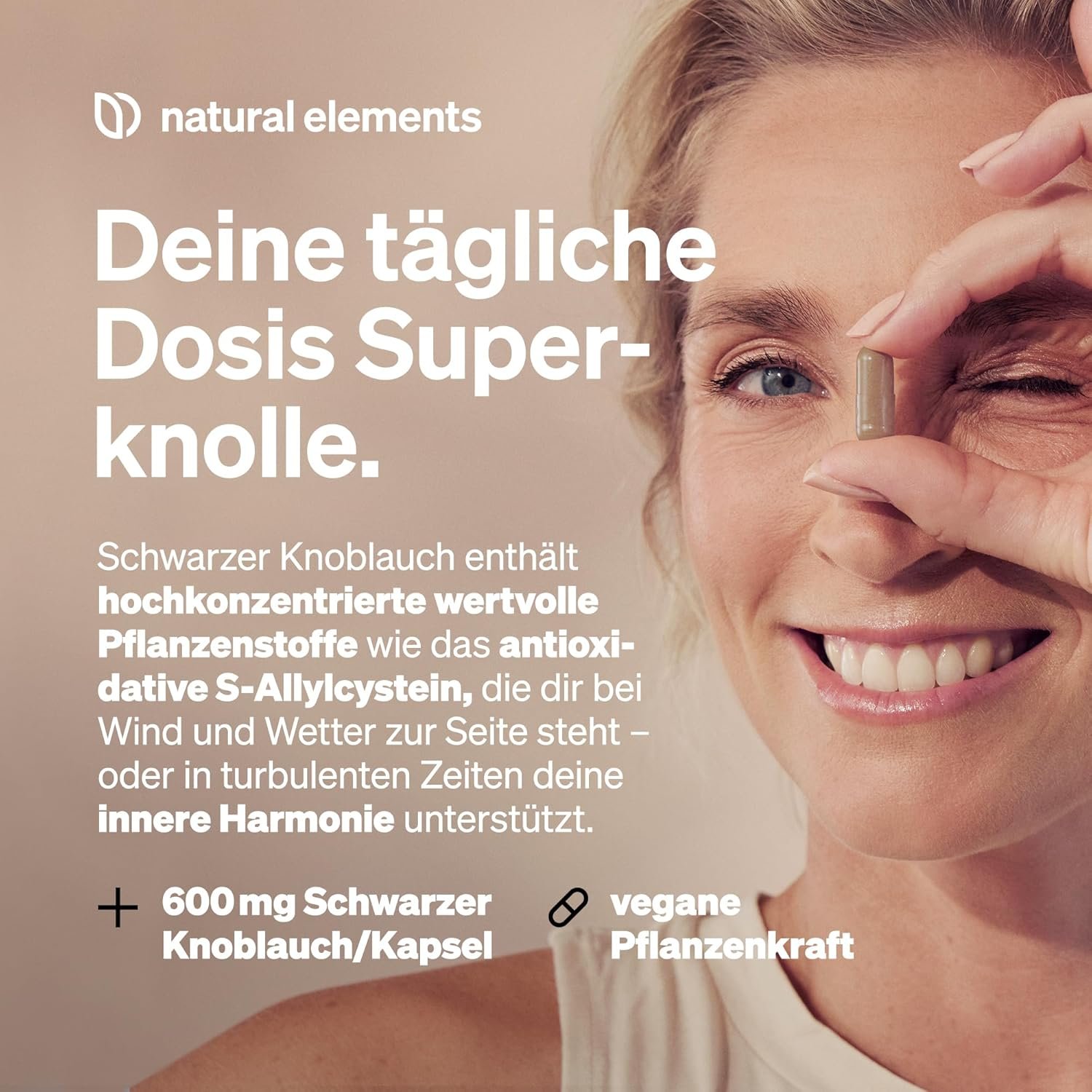 45 schwarzer knoblauch kapseln – 600 mg S-Allylcystein – Vegan & laborgeprüft