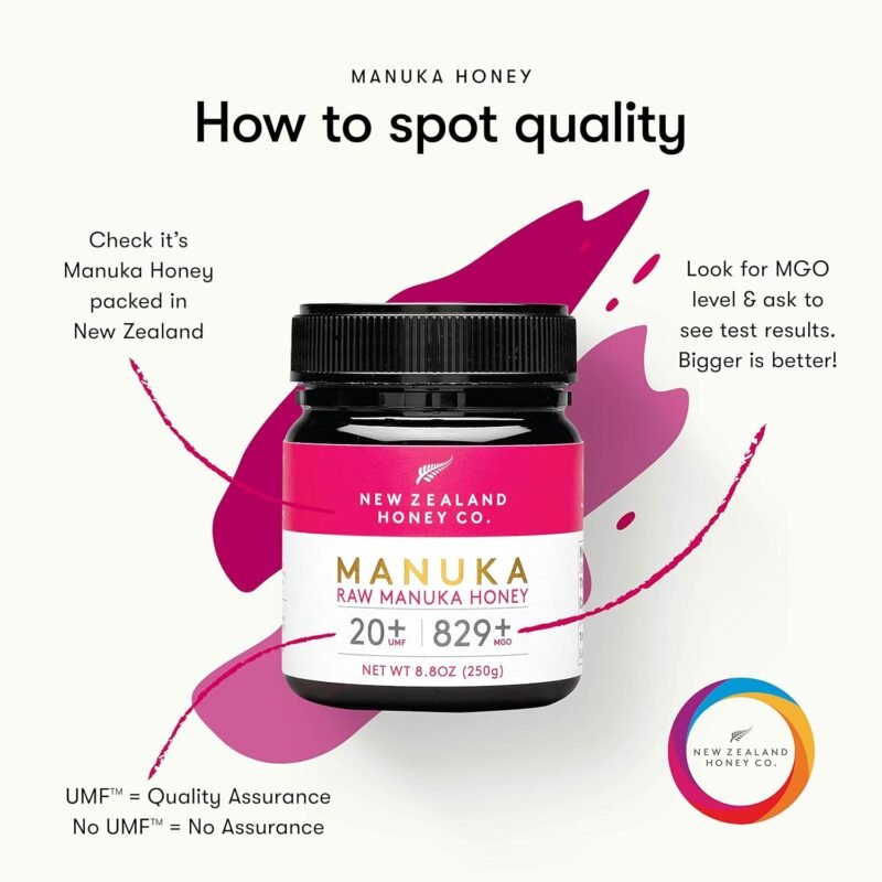 250 g manuka honig mgo 829+ / umf 20+ roh und aktiv – New Zealand Honey Co.