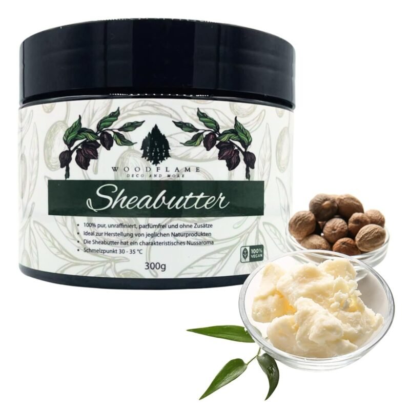 300g Sheabutter unraffiniert und kaltgepresst – vegan und parfümfrei aus Ghana