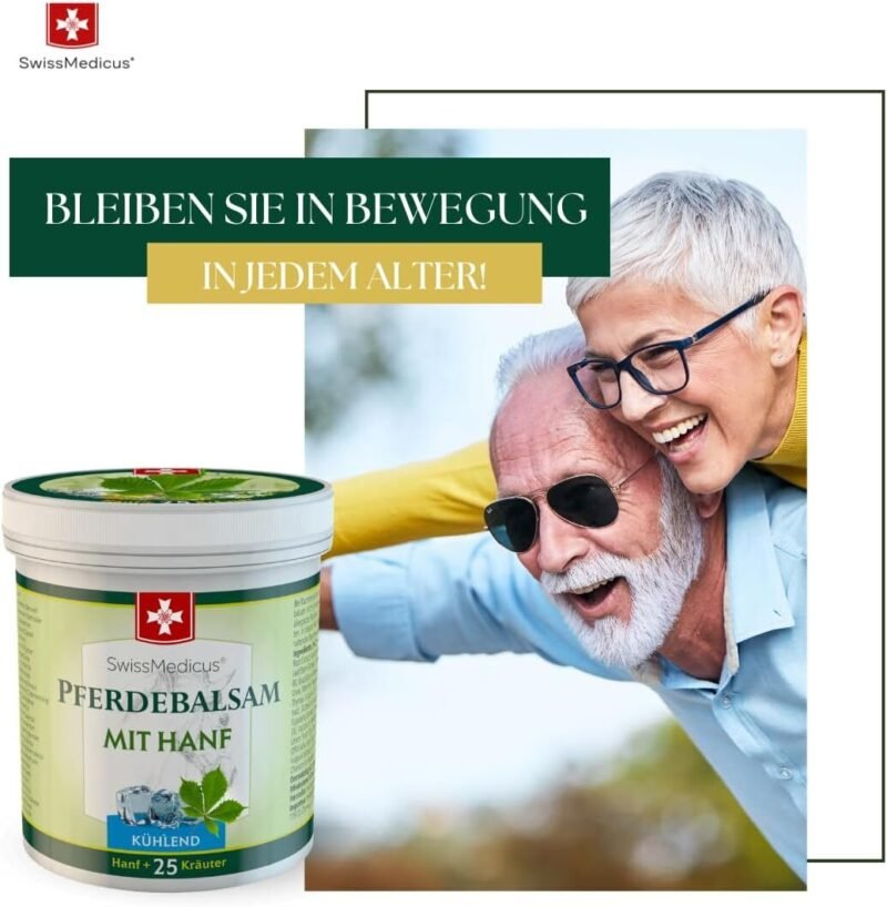 500ml Pferdebalsam mit Hanf für Muskeln und Gelenke – Natürliches Gel