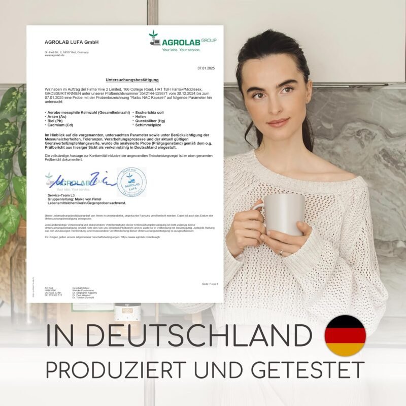 200 nac husten Kapseln 800 mg – Hochdosiert, Ohne Zusätze – Raibu
