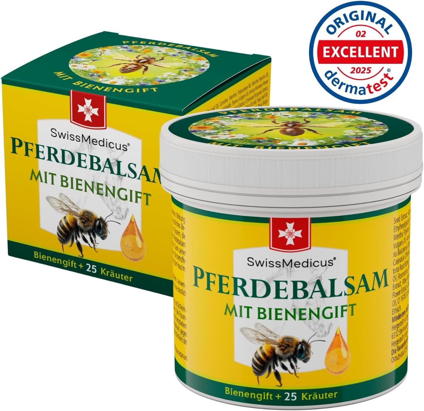 9207a91f99c38b53411f006336fa34f1.jpg 150ml Pferdebalsam mit Bienengift für Rücken und Gelenke – Swissmedicus