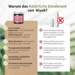 40ml Deocreme ohne Aluminium – Blumiger Unisex-Duft, vegan, 24h Schutz | Niyok