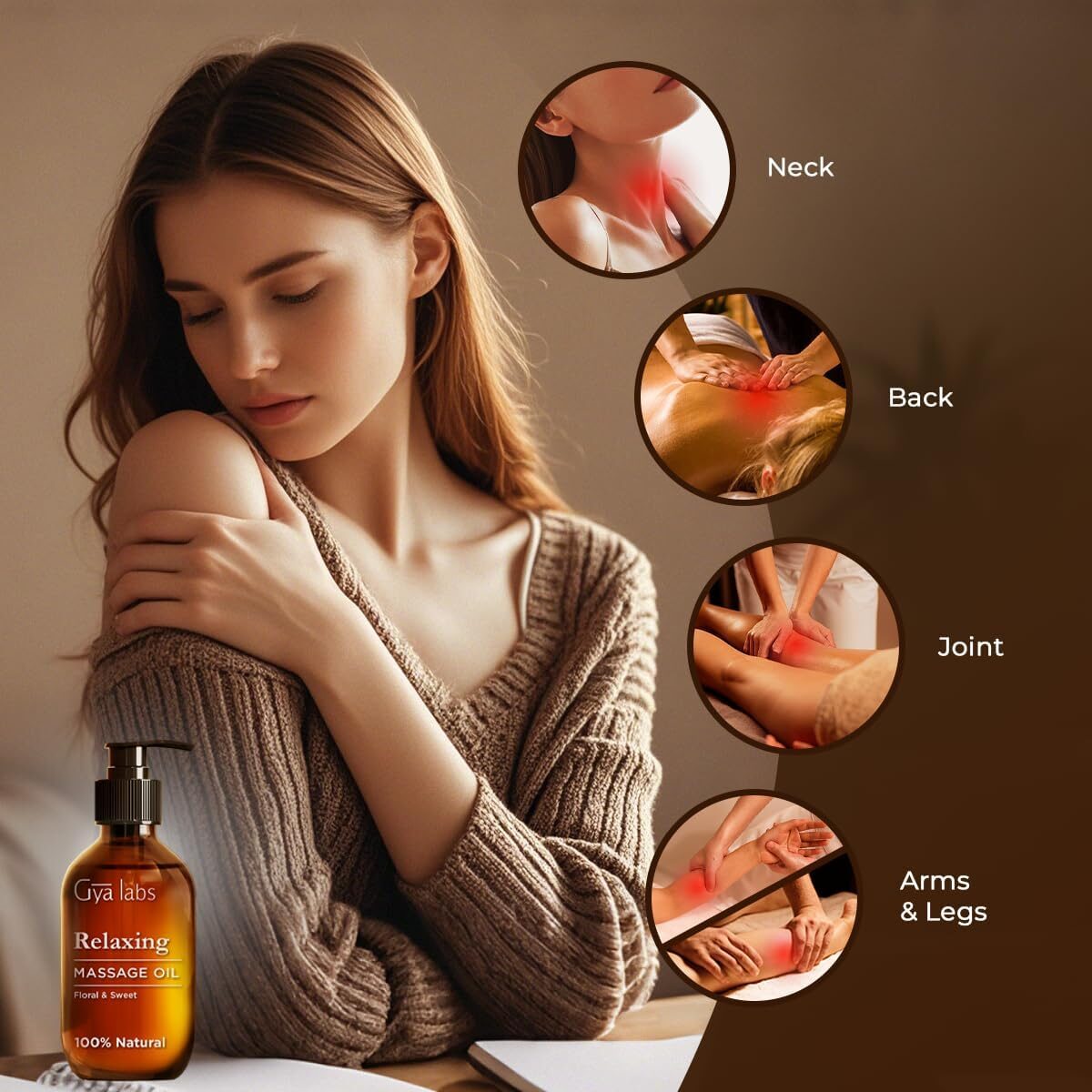 200ml Massageöl für Muskelkater – Natürliches Entspannungsöl mit Wärmewirkung für Muskeln und Gelenke