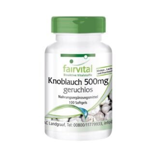 100 vegane knoblauch kapseln – 500 mg 100:1 Extrakt, hochdosiert und geruchslos