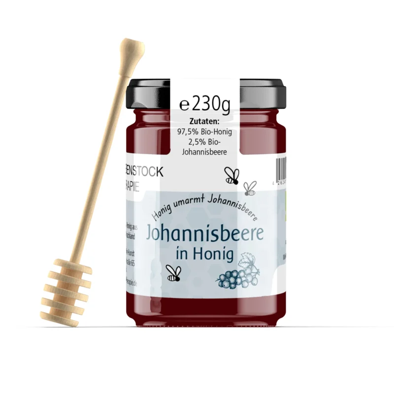 230 g johannisbeere in bio honig – fruchtig-aromatische Honigmischung