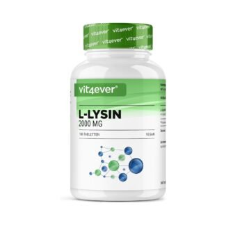 160 l-lysin tabletten – hochdosiert mit 2000 mg L-Lysin HCL, vegan