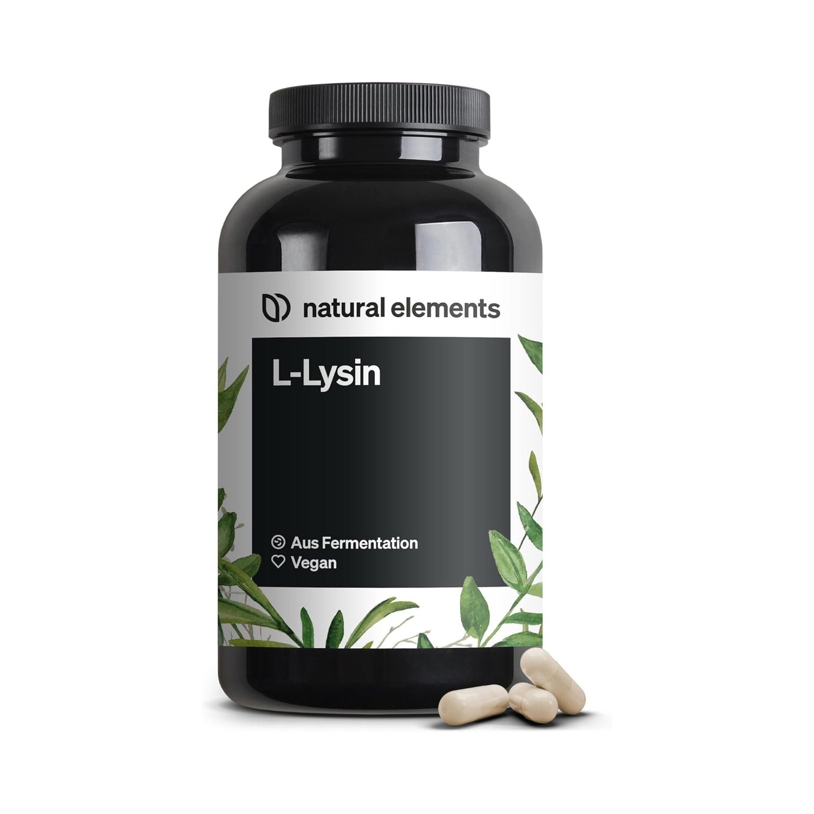 L-Lysin – 365 Kapseln – 800mg pures L Lysin au 365 l-lysin kapseln – 800 mg reines L-Lysin aus pflanzlicher Fermentation, vegan
