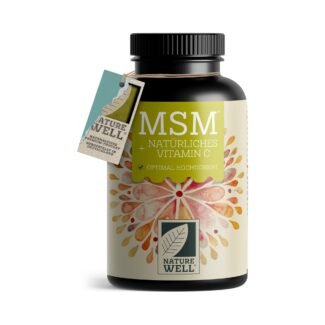 365 msm tabletten – hochdosiert mit Vitamin C, vegan und ohne Zusätze