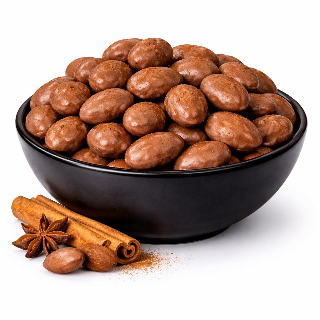 Mandeln in Vollmilchschokolade und Zimt