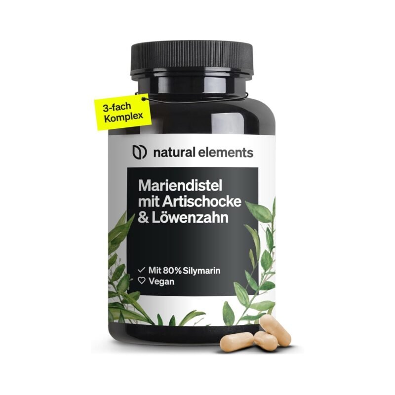 120 kapseln mariendistel artischocke kapseln hochdosiert mit 80% Silymarin, vegan
