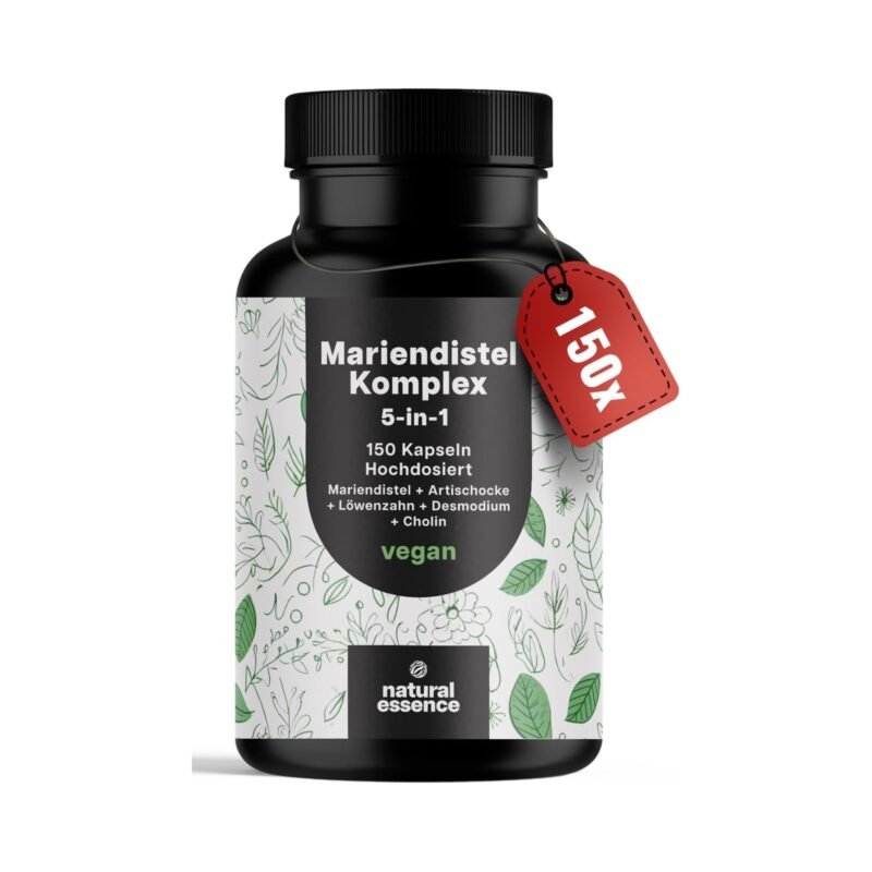 150 kapseln mariendistel artischocke löwenzahn komplex hochdosiert mit Desmodium und Cholin, vegan