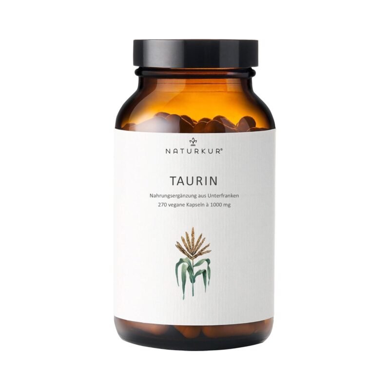 270 kapseln taurin kapseln 1000 mg vegan, laborgeprüft, Naturkur®