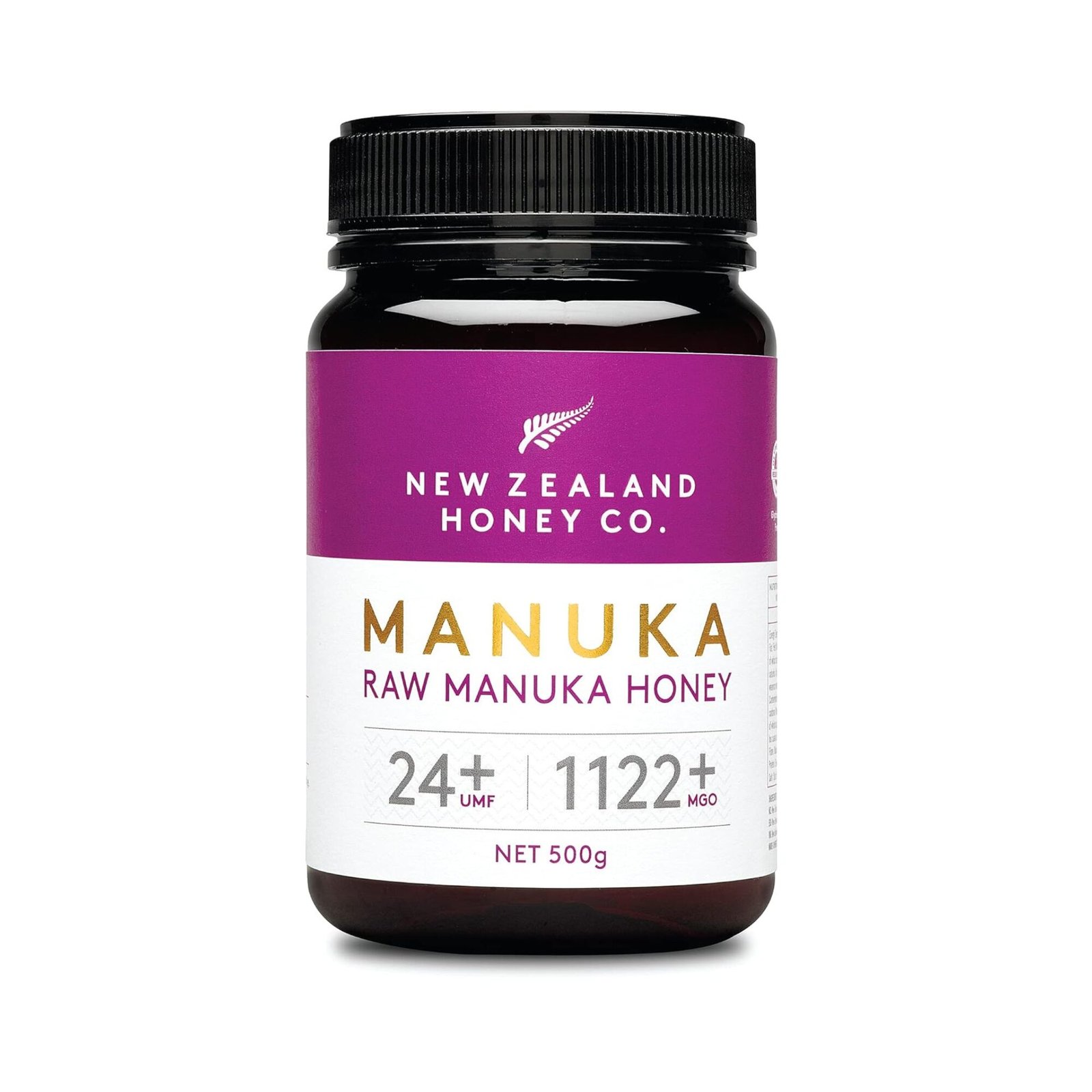 New Zealand Honey Co. Manuka Honig MGO 1122+ 500 g manuka honig mgo 1122 umf 24+ roh und aktiv – New Zealand Honey Co.