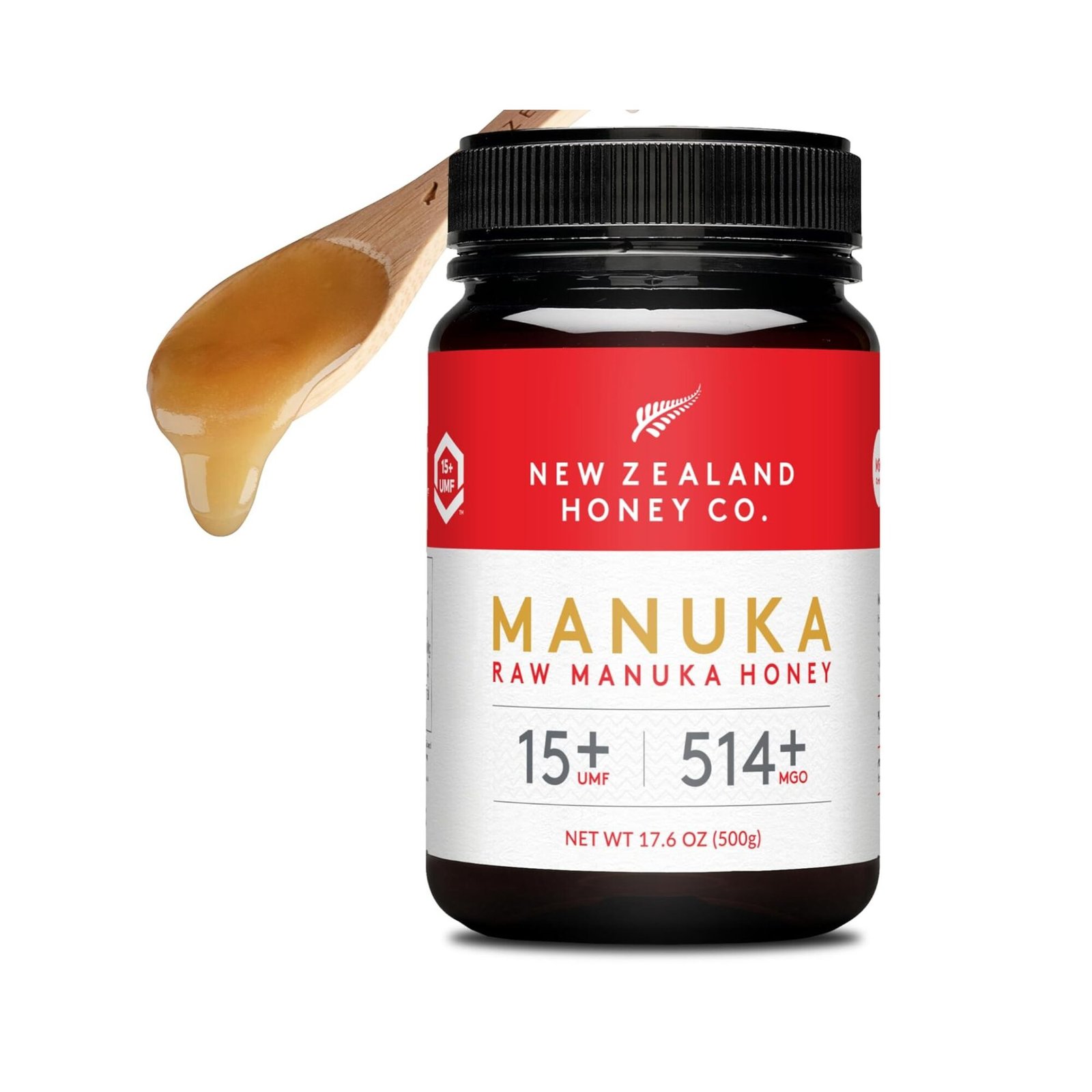 New Zealand Honey Co. Manuka Honig MGO 514+ 500 g manuka honig mgo 514 umf 15+ roh und aktiv – New Zealand Honey Co.