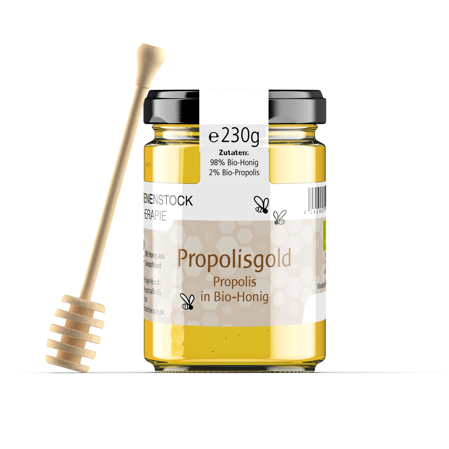 PROPOLISGOLD 230 g propolis im bio honig – natürliche Honigmischung mit Propolis