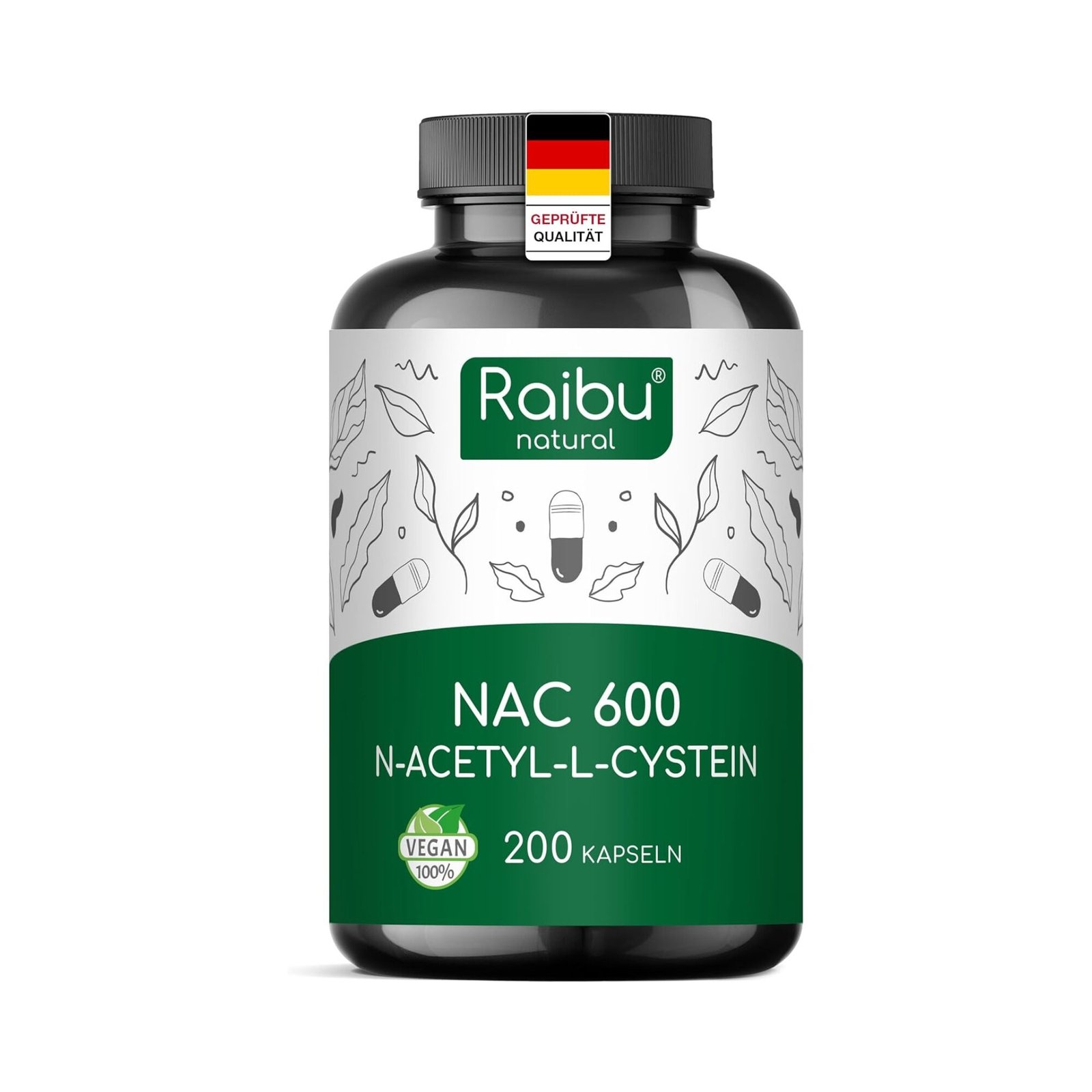 200 nac husten Kapseln 600 mg – hochdosiert und rein