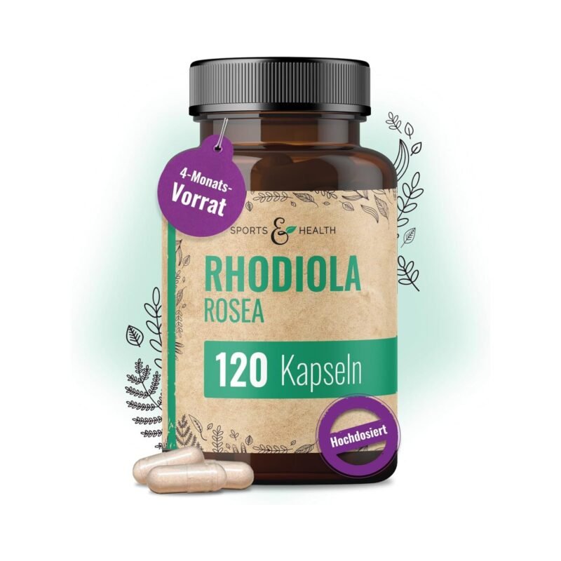 120 kapseln rhodiola rosea kapseln 500 mg 10:1 Extrakt Rosenwurz – hochdosiert, vegan