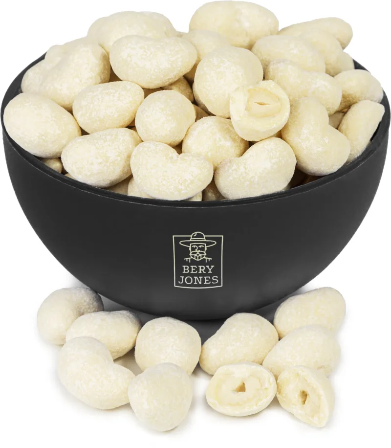 250g Cashewkerne in weißer Schokolade mit Vanille und Kokos – süß und gesund