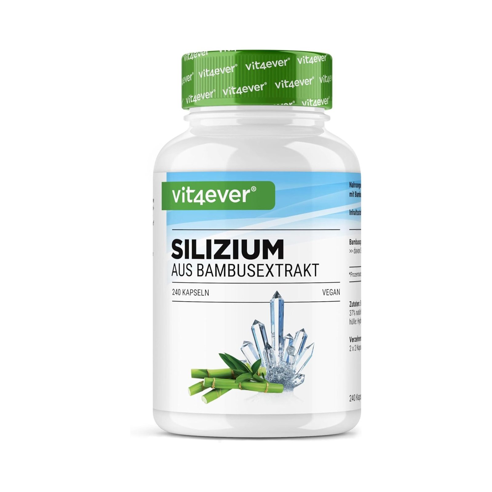 240 silizium kapseln mit 500 mg organischem Silicium aus Bambusextrakt – Vita4ever