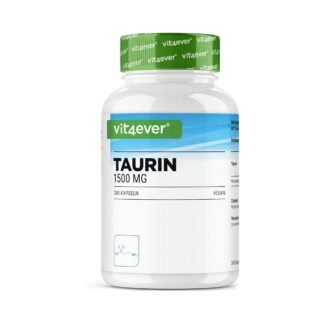 240 kapseln taurin kapseln hochdosiert 1500 mg, vegan, ohne zusätze, Vit4ever