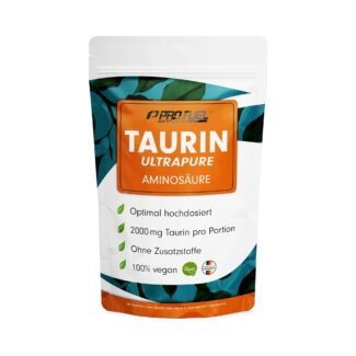 1kg taurin pulver hochdosiert mit 2000 mg Taurin pro Tag, laborgeprüft und ultrapure