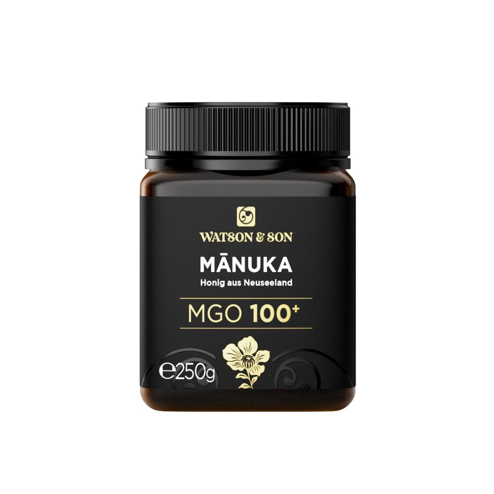 Watson & Son Manuka Honig MGO 100+ 250g 250 g manuka honig mgo 100 roh und aktiv – Watson & Son