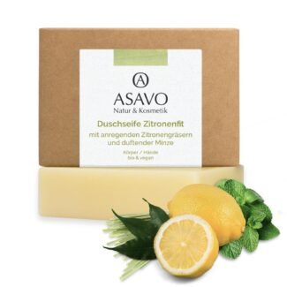 Bio Zitronenfit Seife – 95g, mit Zitronengras & Minze, handgemacht & vegan