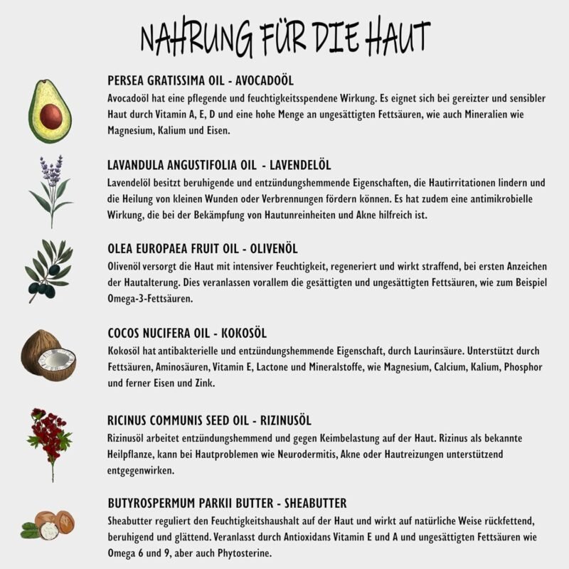 100g Avocado und Lavendel Seife für alle Hauttypen – Handgemachte Naturseife für Haut & Haare, ohne Palmöl