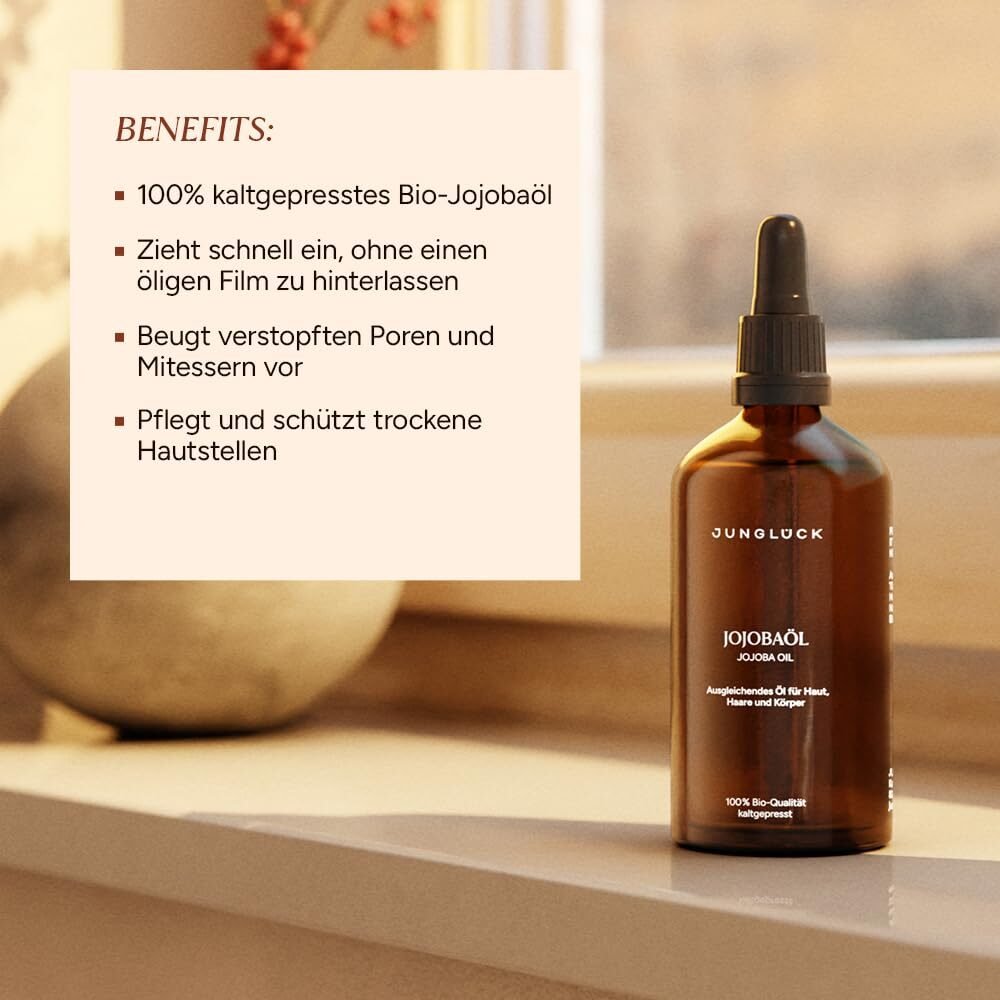version 1.0.0 100ml Jojobaöl BIO – Vegan, 100% Rein & Kaltgepresst – JUNGLÜCK