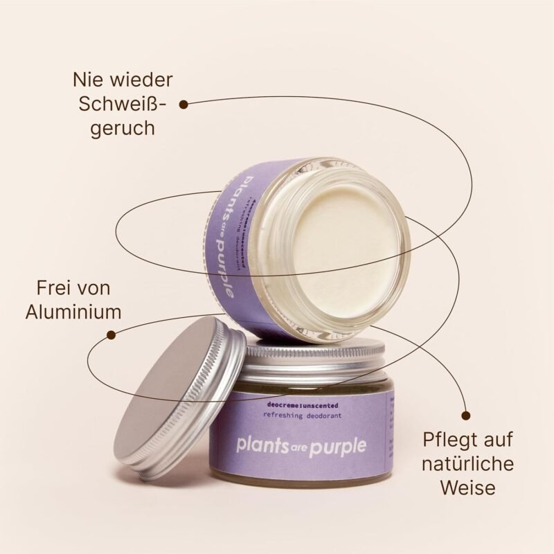 Natürliche Deocreme ohne Aluminium – Mit Natron, Sheabutter & Jojoba, vegan | plants are purple