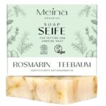 Teebaumöl Seife gegen Pickel – 100g, Bio Naturseife ohne Palmöl, Meina Naturkosmetik