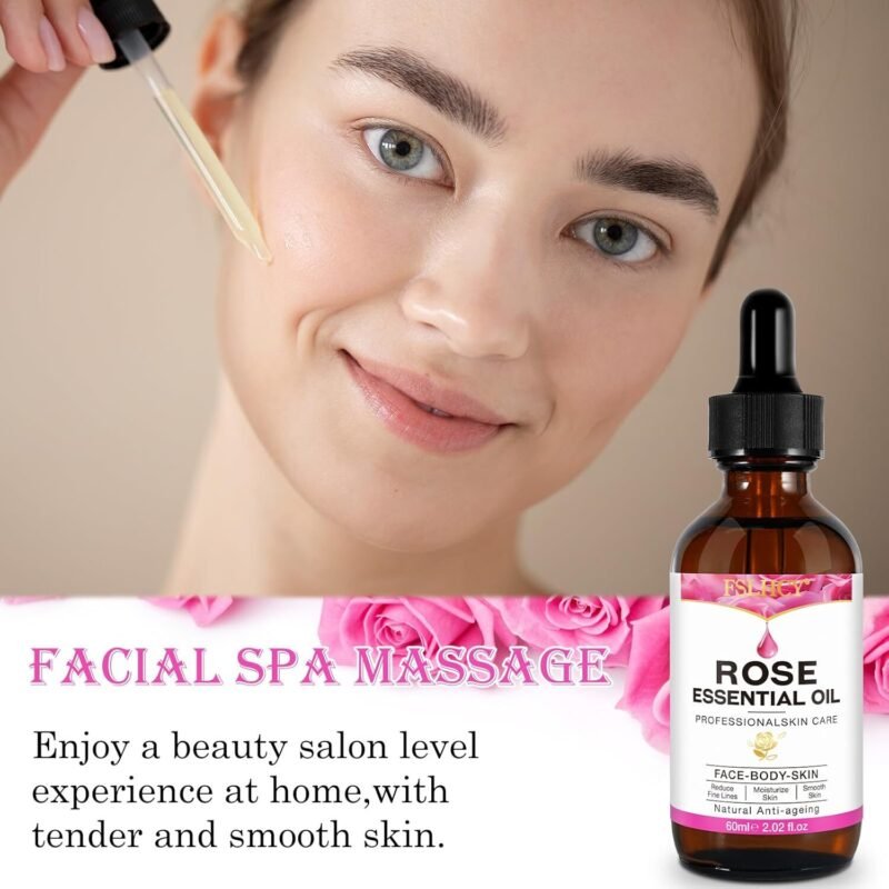 60ml Rosenöl Gesicht – Mit Vitamin C Serum – Anti-Aging & Feuchtigkeitspflege