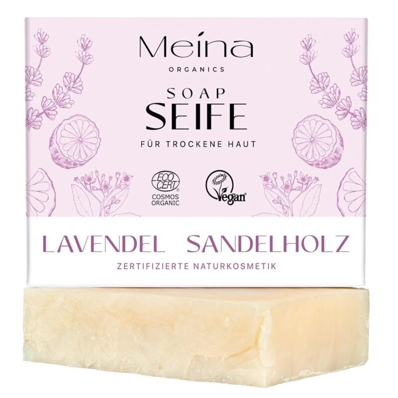 Bio Sandelholz Lavendel Seife – 100g, für trockene Haut, handgemacht & vegan