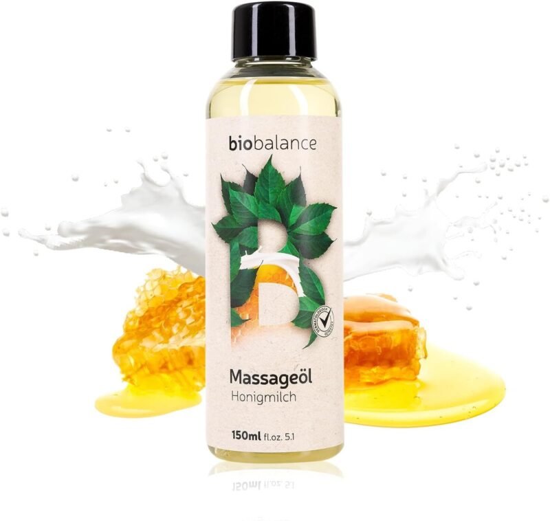 150ml Honigmilch Massageöl für trockene Haut – pflegendes Körperöl von BIO BALANCE