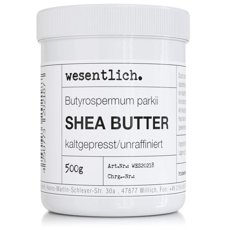 500g Sheabutter kaltgepresst und unraffiniert – reine Pflege von Wesentlich