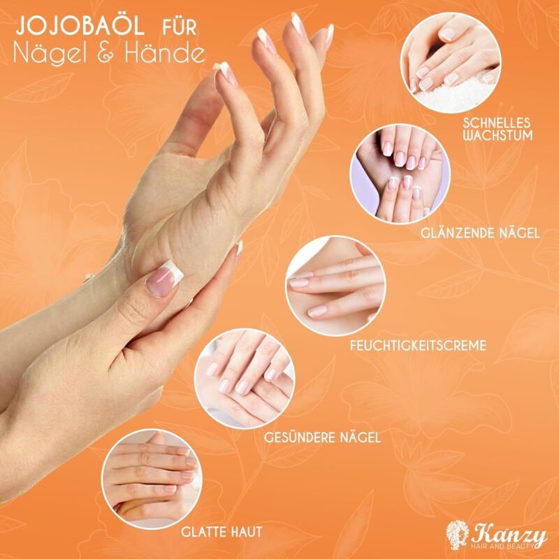 120ml Jojobaöl Bio Kaltgepresst – Reines Gold für Haut, Haare & Nägel – Kanzy