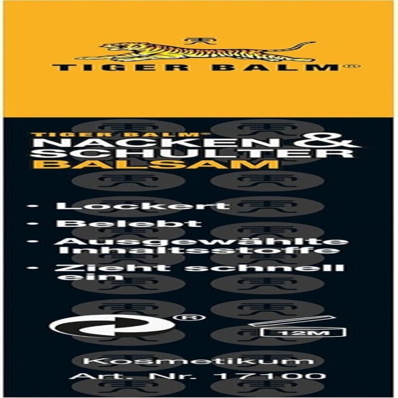 50g Tiger Balm für Nacken und Schulter – Ideal für unterwegs – Tiger Balm
