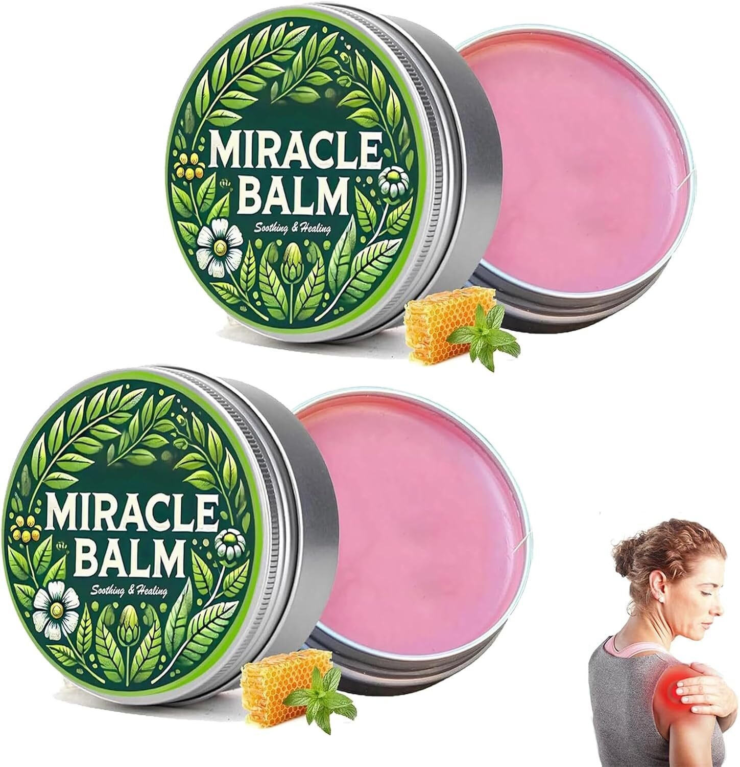 2x Kräuterbalsam zur Linderung körperlicher Beschwerden für Beine und Rücken