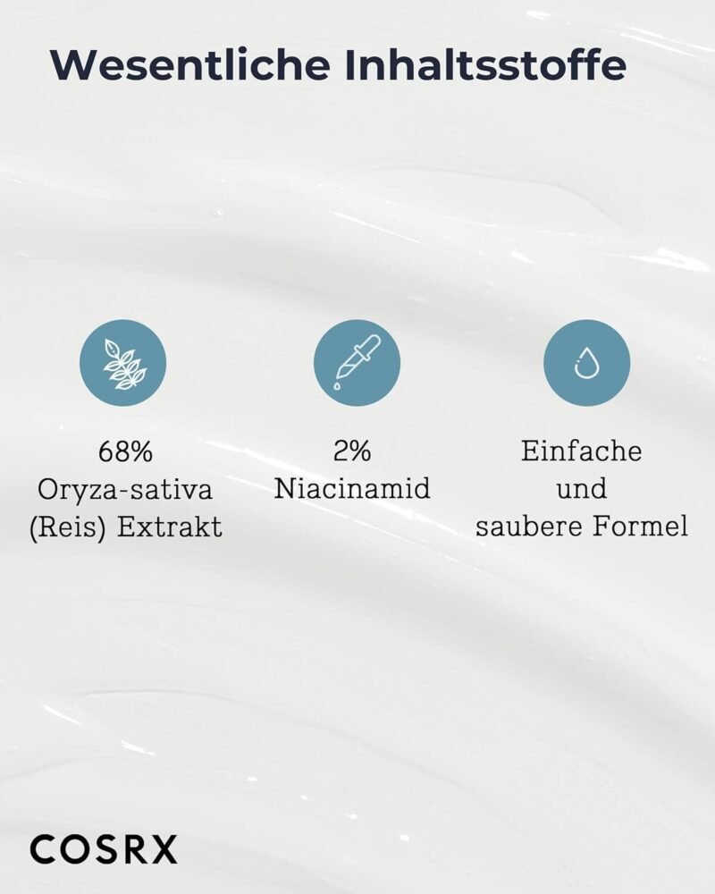 COSRX Overnight Gesichtsmaske mit Reisextrakt – Feuchtigkeitspflege mit Niacinamid, 60ml