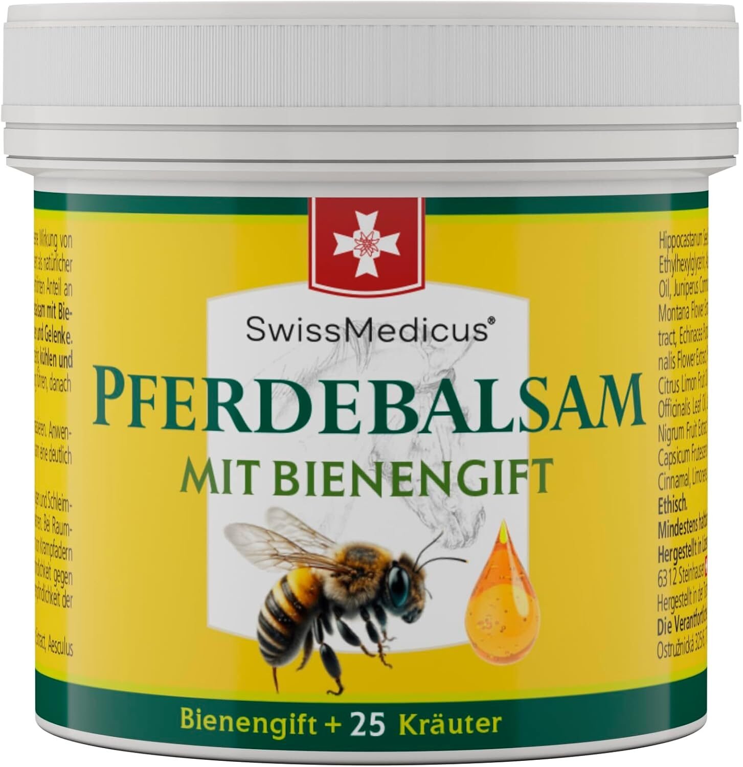 dbcddaa784ad67f825990252aaa2230c.jpg 150ml Pferdebalsam mit Bienengift für Rücken und Gelenke – Swissmedicus