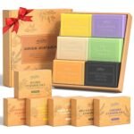 Naturseifen Geschenkset 6×100g – Bio-Seifen mit Lavendel, Teebaum, Zitronengras, Kurkuma & mehr